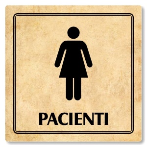 WC ženy pacienti, 100x100mm, pergamen, Utah